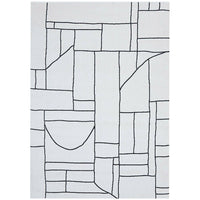 Verona 1428 Cream Black Pattern Abstract Modern Rug - Rugs Of Beauty - 1