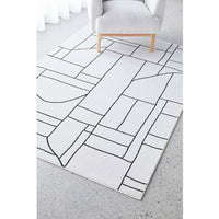 Verona 1428 Cream Black Pattern Abstract Modern Rug - Rugs Of Beauty - 2