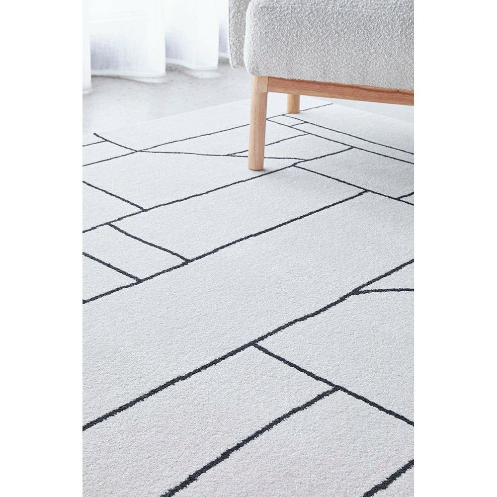 Verona 1428 Cream Black Pattern Abstract Modern Rug - Rugs Of Beauty - 4