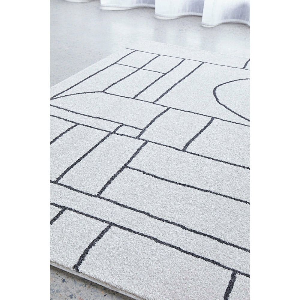 Verona 1428 Cream Black Pattern Abstract Modern Rug - Rugs Of Beauty - 7