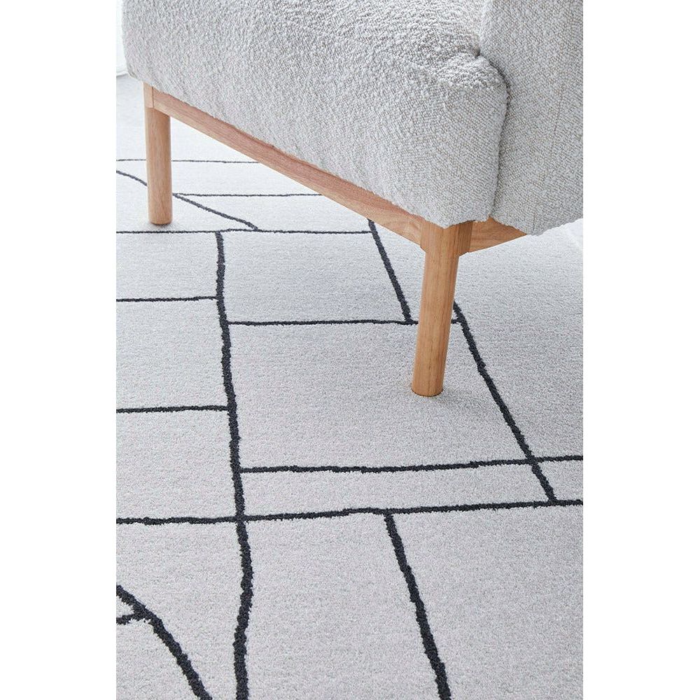 Verona 1428 Cream Black Pattern Abstract Modern Rug - Rugs Of Beauty - 3