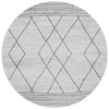 Verona 1429 Off White Grey Tribal Patterned Modern Round Rug - Rugs Of Beauty - 1