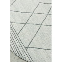 Verona 1429 Off White Grey Tribal Patterned Modern Round Rug - Rugs Of Beauty - 5