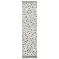 Verona 1429 Off White Grey Tribal Patterned Modern Runner Rug - Rugs Of Beauty - 1