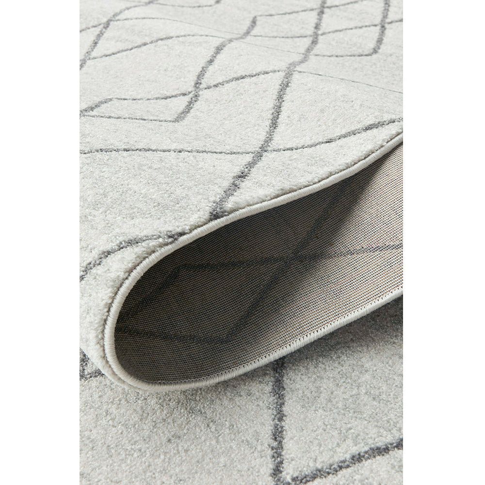 Verona 1429 Off White Grey Tribal Patterned Modern Runner Rug - Rugs Of Beauty - 4