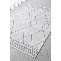 Verona 1429 Off White Grey Tribal Patterned Modern Rug - Rugs Of Beauty - 3