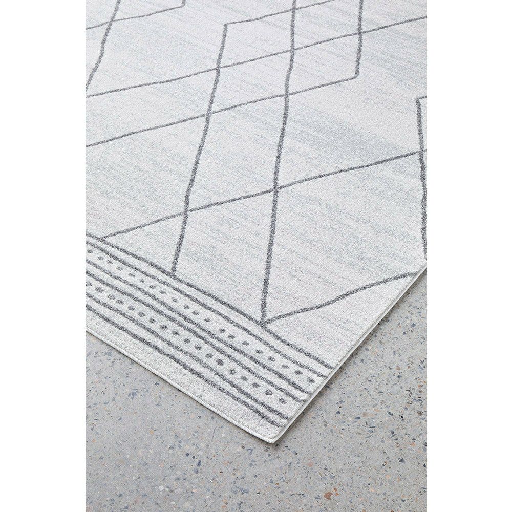 Verona 1429 Off White Grey Tribal Patterned Modern Rug - Rugs Of Beauty - 4