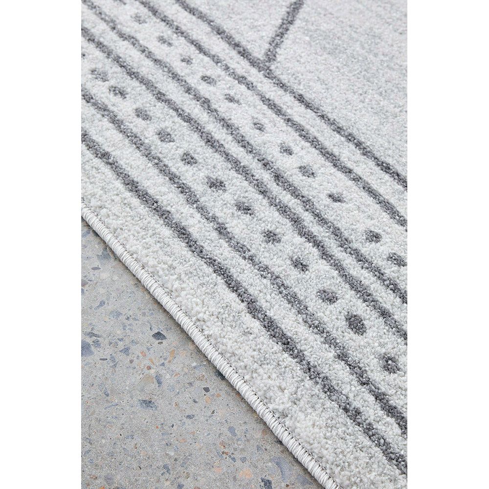 Verona 1429 Off White Grey Tribal Patterned Modern Rug - Rugs Of Beauty - 5