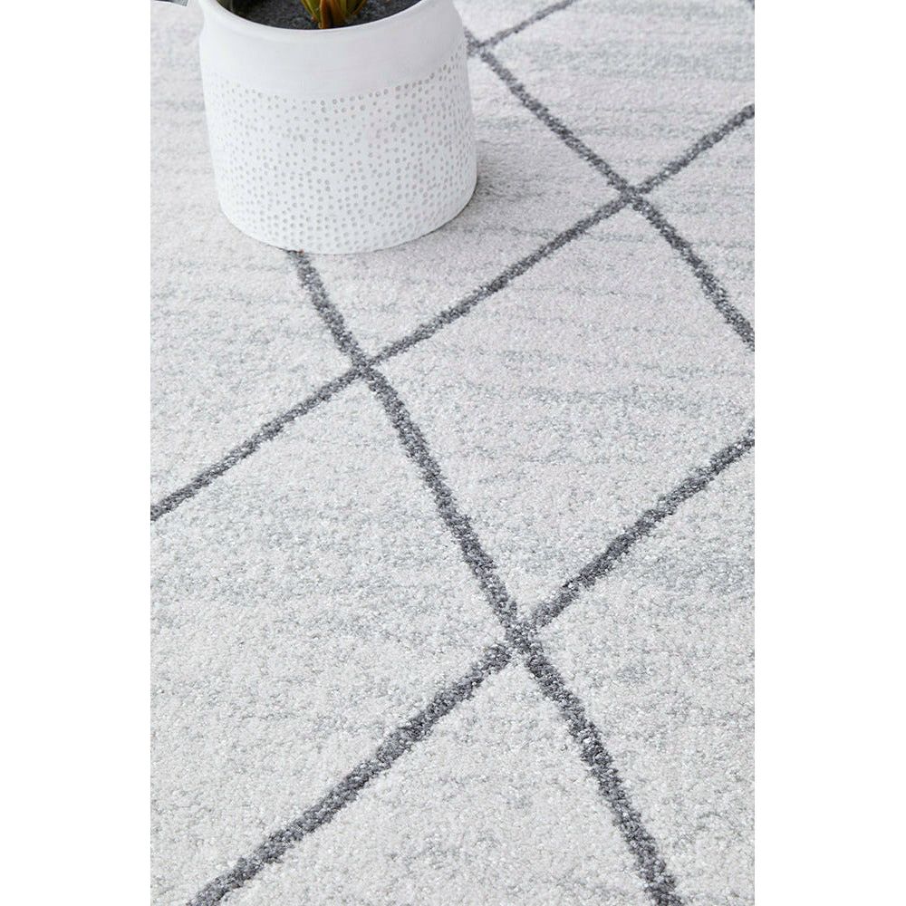Verona 1429 Off White Grey Tribal Patterned Modern Rug - Rugs Of Beauty - 8