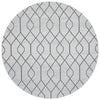 Verona 1430 Cream Grey Geometric Pattern Modern Round Rug - Rugs Of Beauty - 1