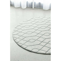 Verona 1430 Cream Grey Geometric Pattern Modern Round Rug - Rugs Of Beauty - 5