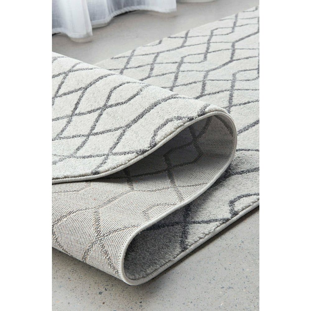 Verona 1430 Cream Grey Geometric Pattern Modern Runner Rug - Rugs Of Beauty - 4