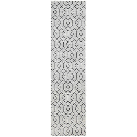 Verona 1430 Cream Grey Geometric Pattern Modern Runner Rug - Rugs Of Beauty - 1