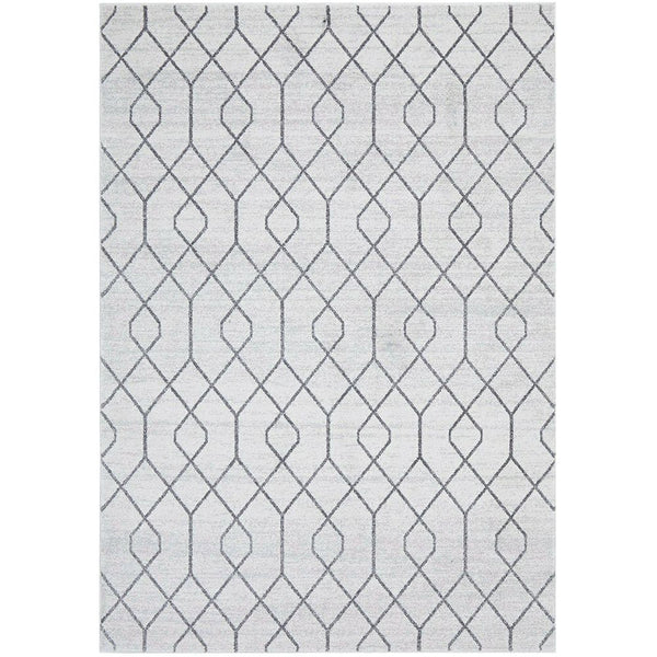 Verona 1430 Cream Grey Geometric Pattern Modern Rug - Rugs Of Beauty - 1