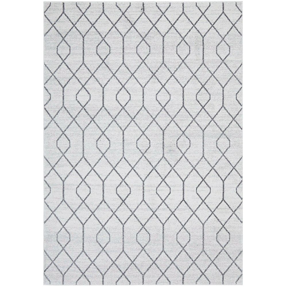 Verona 1430 Cream Grey Geometric Pattern Modern Rug - Rugs Of Beauty - 1