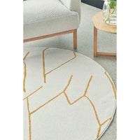 Verona 1431 Gold Modern Round Rug - Rugs Of Beauty - 3