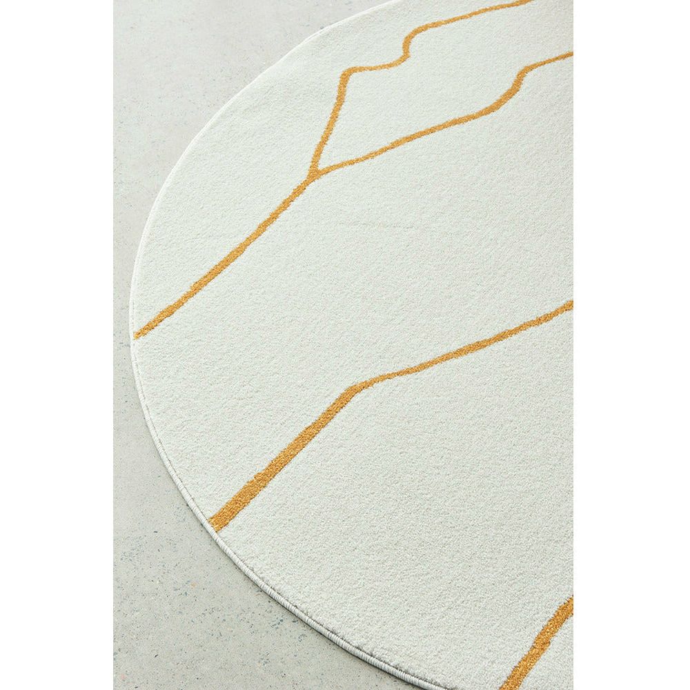 Verona 1431 Gold Modern Round Rug - Rugs Of Beauty - 6