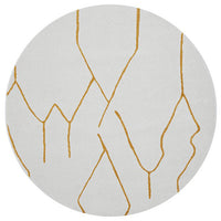 Verona 1431 Gold Modern Round Rug - Rugs Of Beauty - 1