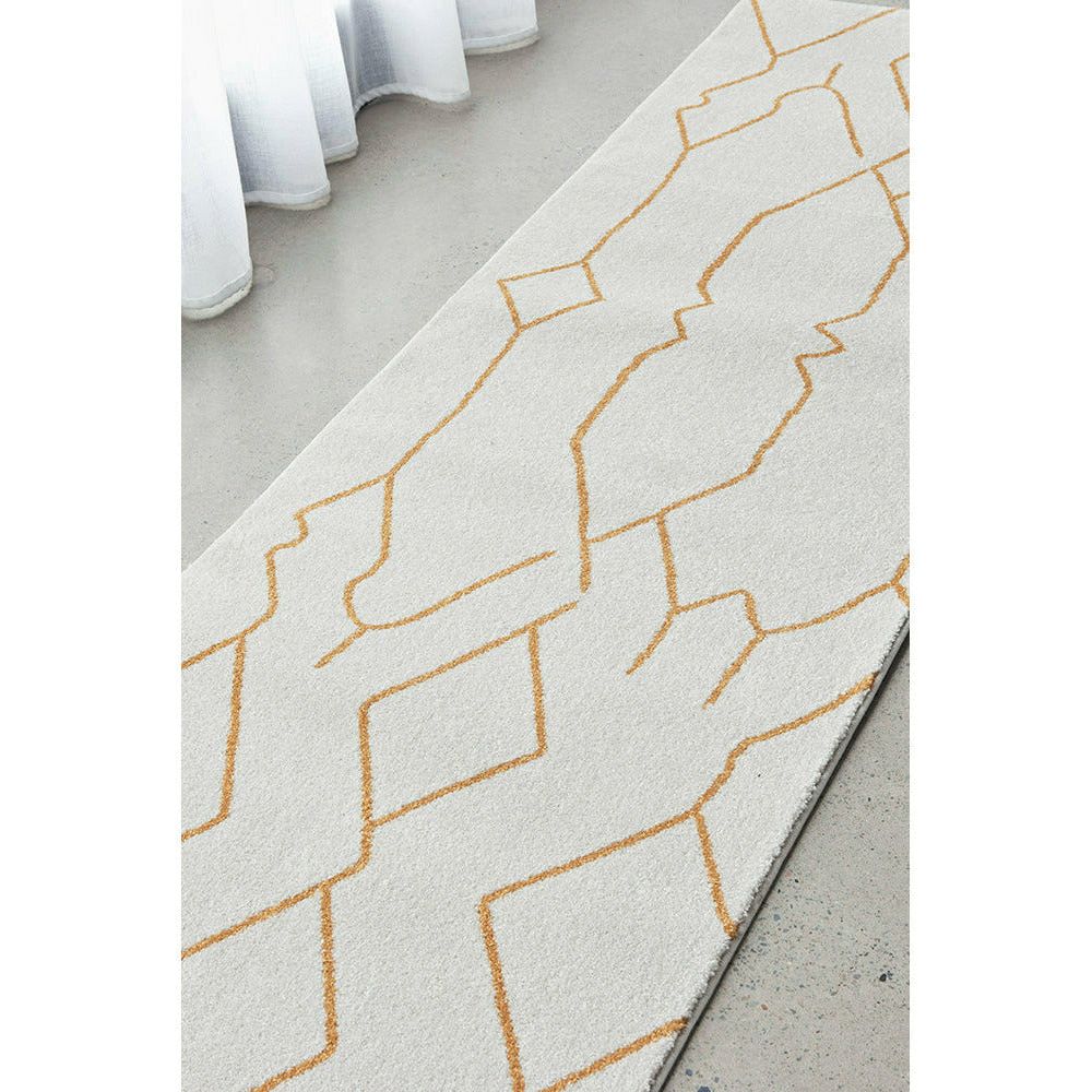 Verona 1431 Gold Modern Runner Rug - Rugs Of Beauty - 3