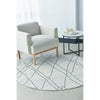 Verona 1433 Cream Grey Geometric Pattern Modern Round Rug - Rugs Of Beauty - 2