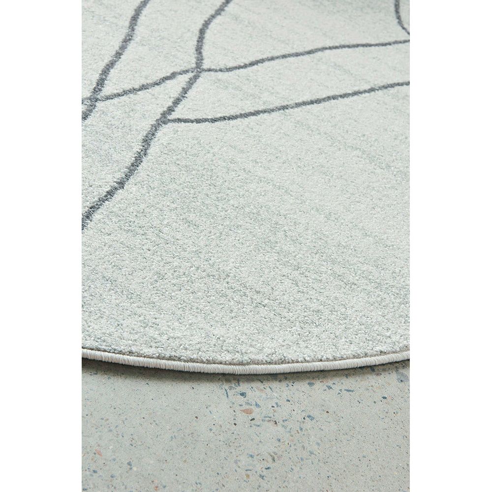 Verona 1433 Cream Grey Geometric Pattern Modern Round Rug - Rugs Of Beauty - 5