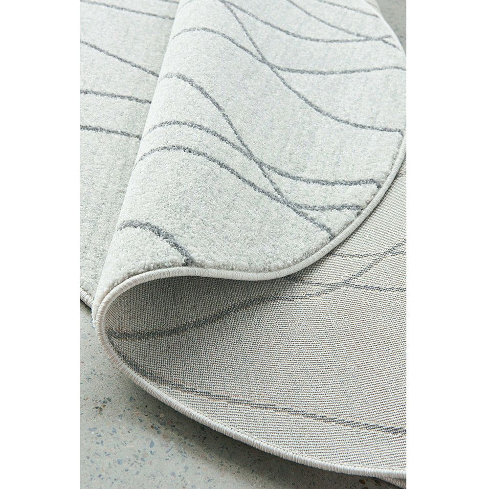 Verona 1433 Cream Grey Geometric Pattern Modern Round Rug - Rugs Of Beauty - 6