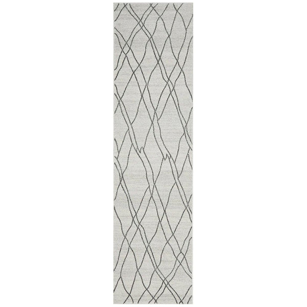 Verona 1433 Cream Grey Geometric Pattern Modern Runner Rug - Rugs Of Beauty - 1