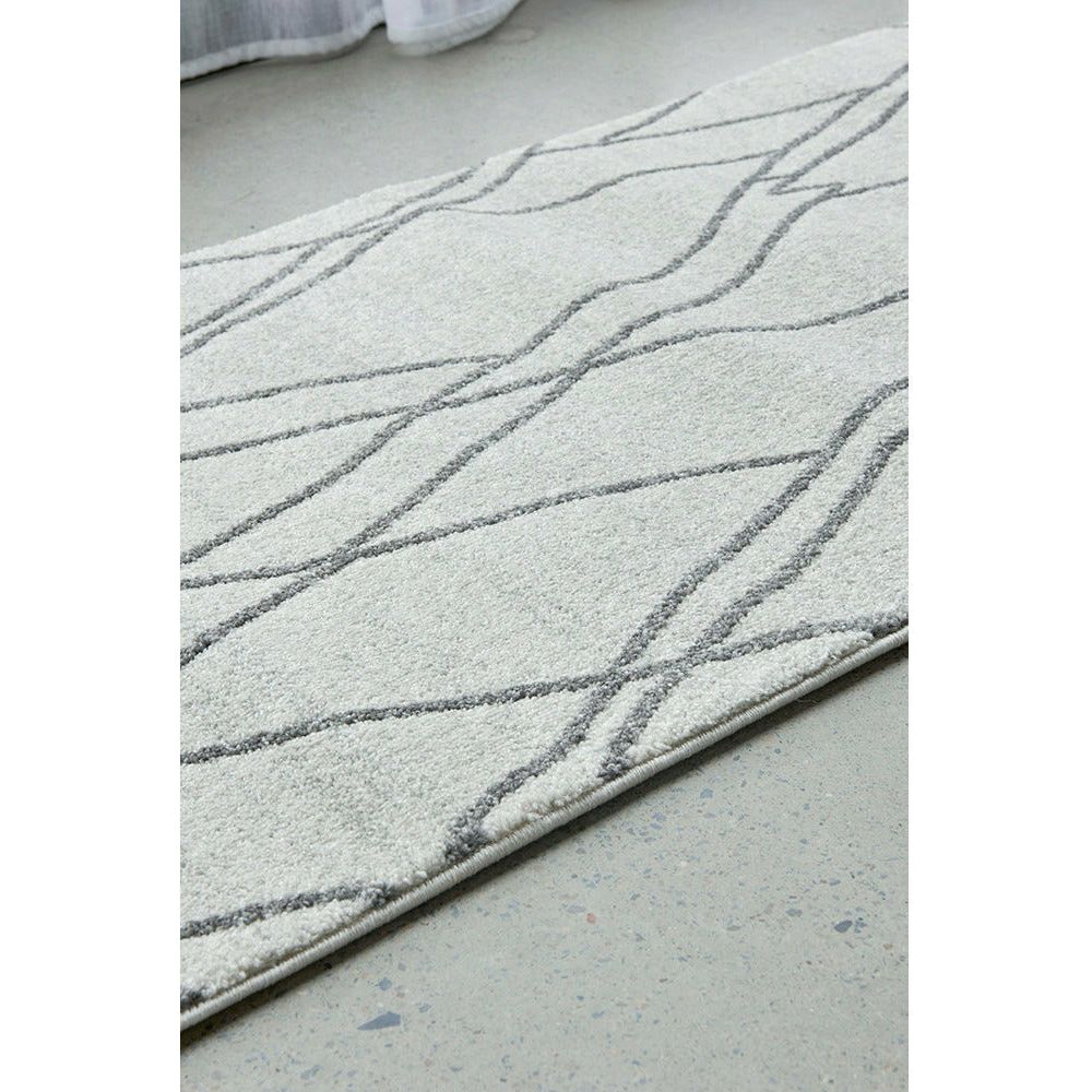 Verona 1433 Cream Grey Geometric Pattern Modern Runner Rug - Rugs Of Beauty - 3