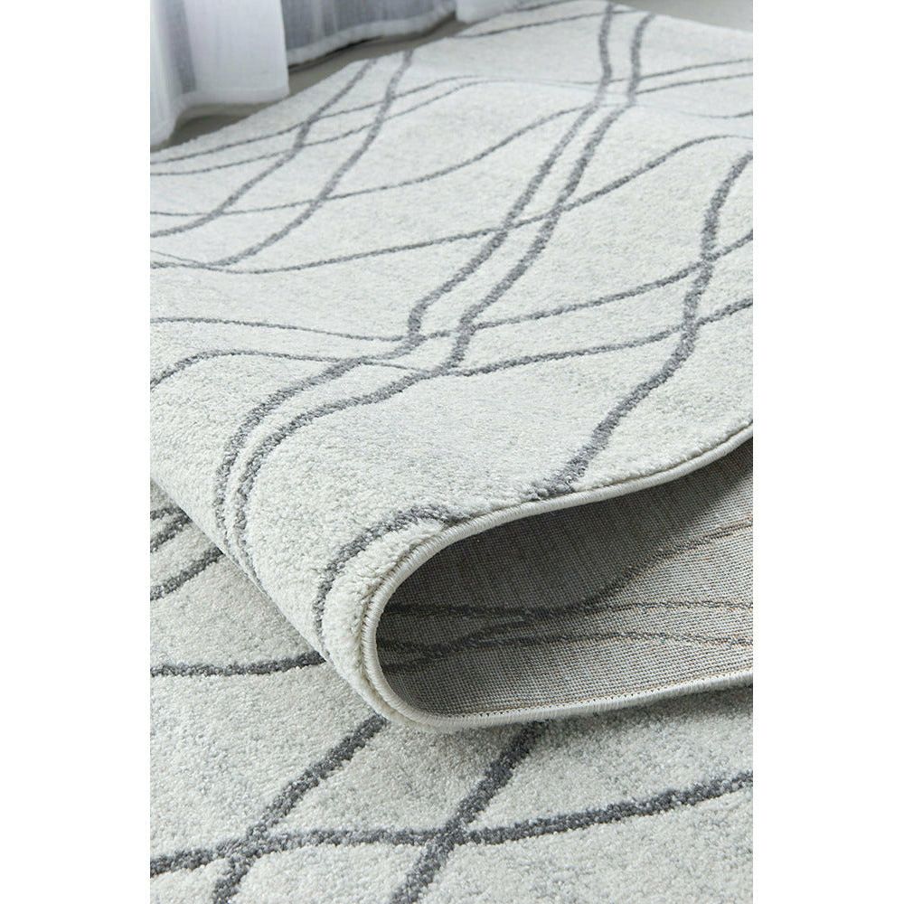 Verona 1433 Cream Grey Geometric Pattern Modern Runner Rug - Rugs Of Beauty - 4