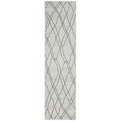 Verona 1433 Cream Grey Geometric Pattern Modern Runner Rug - Rugs Of Beauty - 1