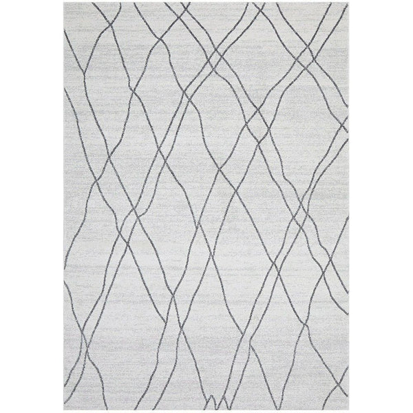 Verona 1433 Cream Grey Geometric Pattern Modern Rug - Rugs Of Beauty - 1