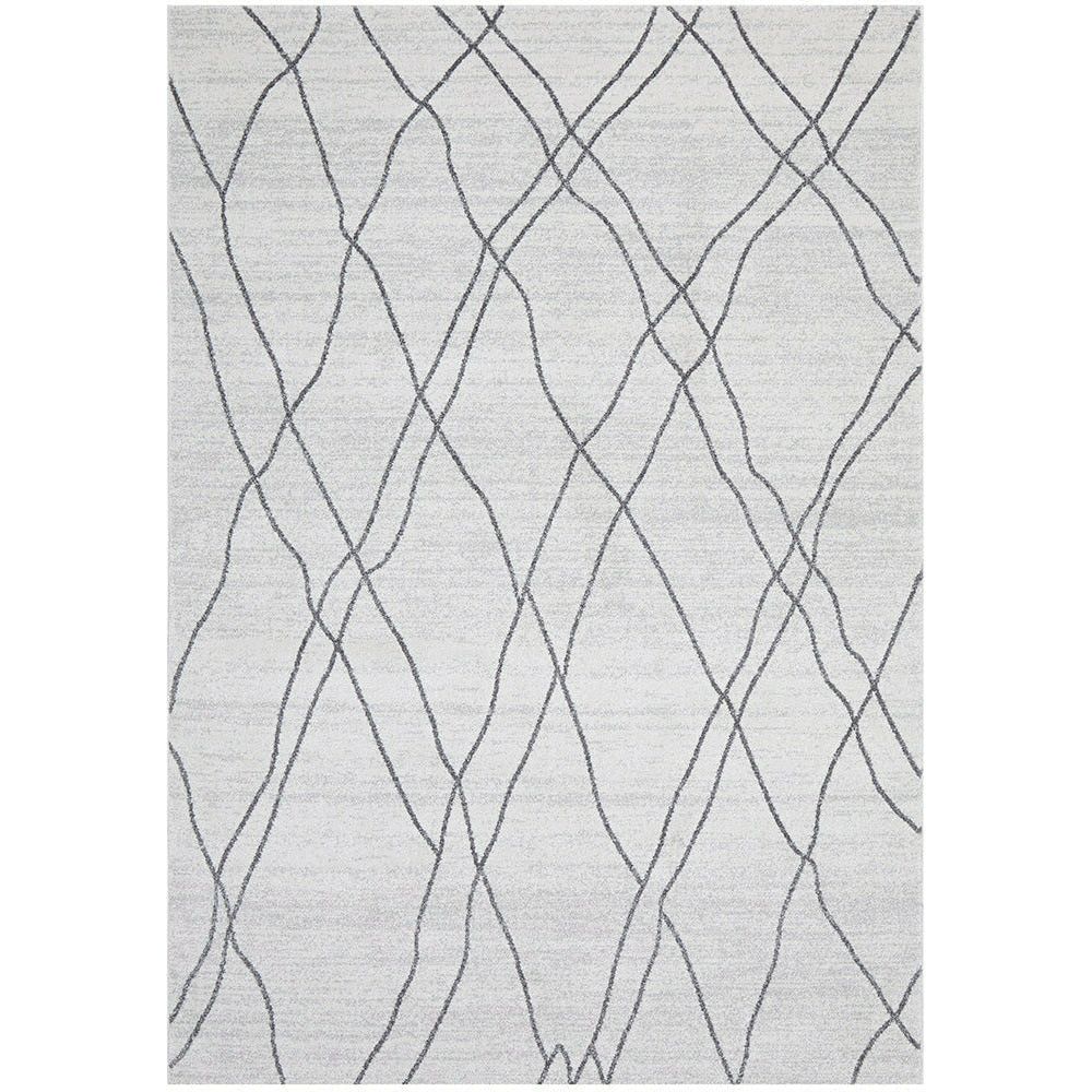 Verona 1433 Cream Grey Geometric Pattern Modern Rug - Rugs Of Beauty - 1