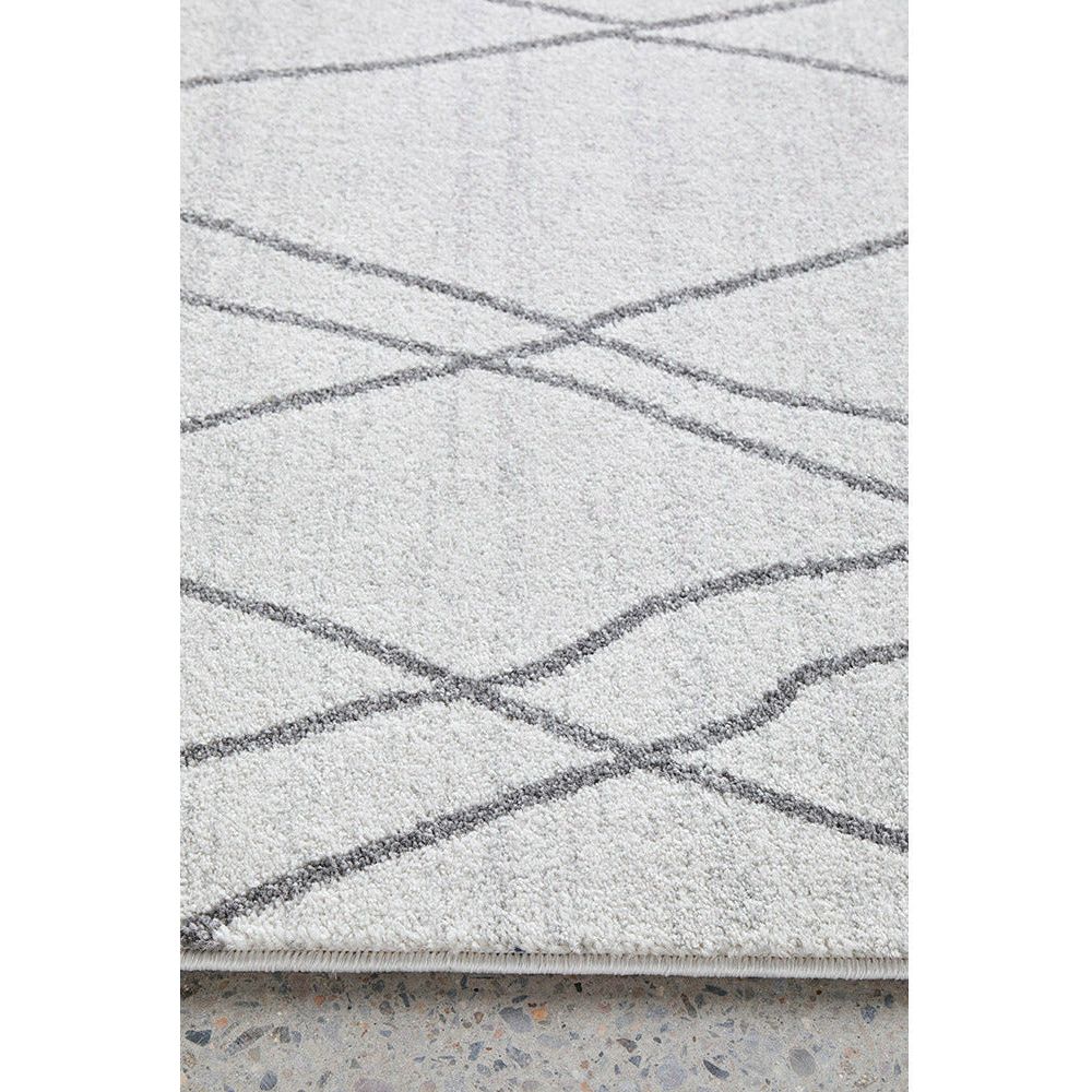 Verona 1433 Cream Grey Geometric Pattern Modern Rug - Rugs Of Beauty - 7