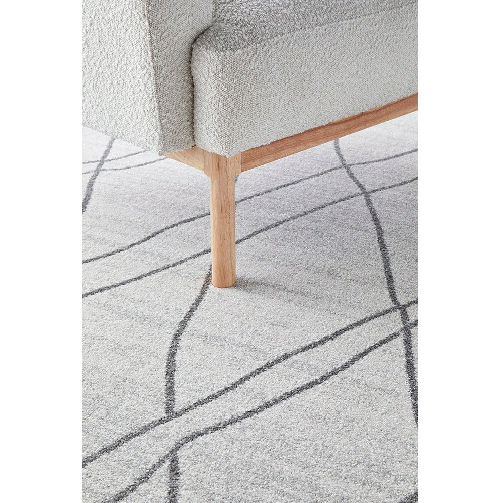 Verona 1433 Cream Grey Geometric Pattern Modern Rug - Rugs Of Beauty - 2