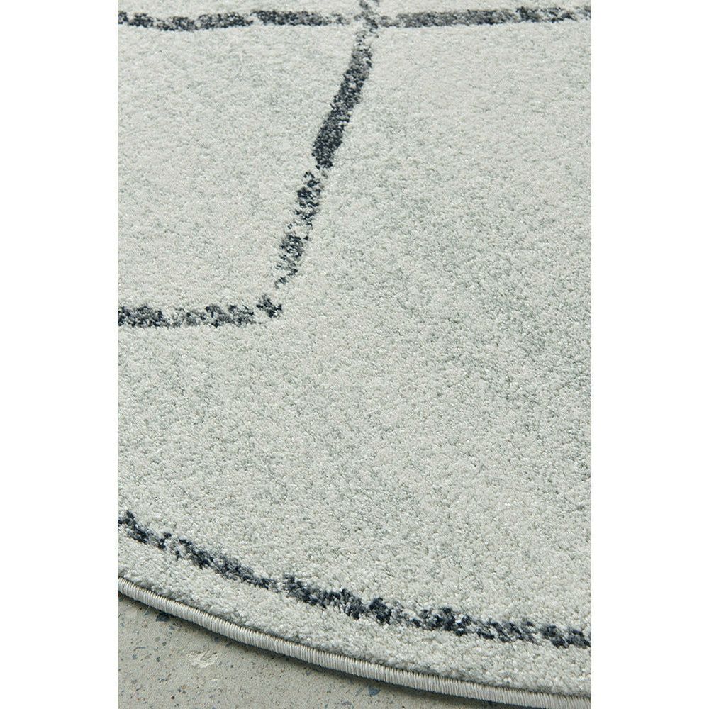 Verona 1434 Cream Grey Diamond Pattern Modern Round Rug - Rugs Of Beauty - 5
