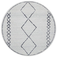 Verona 1434 Cream Grey Diamond Pattern Modern Round Rug - Rugs Of Beauty - 1