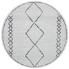 Verona 1434 Cream Grey Diamond Pattern Modern Round Rug - Rugs Of Beauty - 1