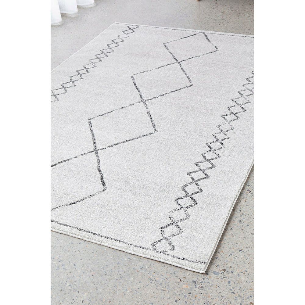 Verona 1434 Cream Grey Diamond Pattern Modern Rug - Rugs Of Beauty - 4