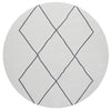 Verona 1435 Cream Grey Diamond Pattern Modern Round Rug - Rugs Of Beauty - 1