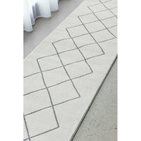 Verona 1435 Cream Grey Diamond Pattern Modern Runner Rug - Rugs Of Beauty - 2