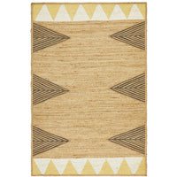 Haba 735 Yellow Natural Modern Jute Rug - Rugs Of Beauty - 1