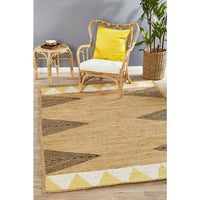 Haba 735 Yellow Natural Modern Jute Rug - Rugs Of Beauty - 2