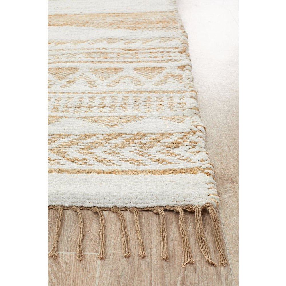 Haba 745 White Natural Modern Jute Cotton Rug - Rugs Of Beauty - 3