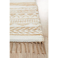 Haba 745 White Natural Modern Jute Cotton Rug - Rugs Of Beauty - 3