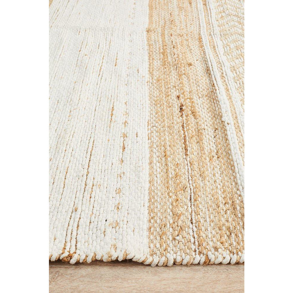 Haba 745 White Natural Modern Jute Cotton Rug - Rugs Of Beauty - 4