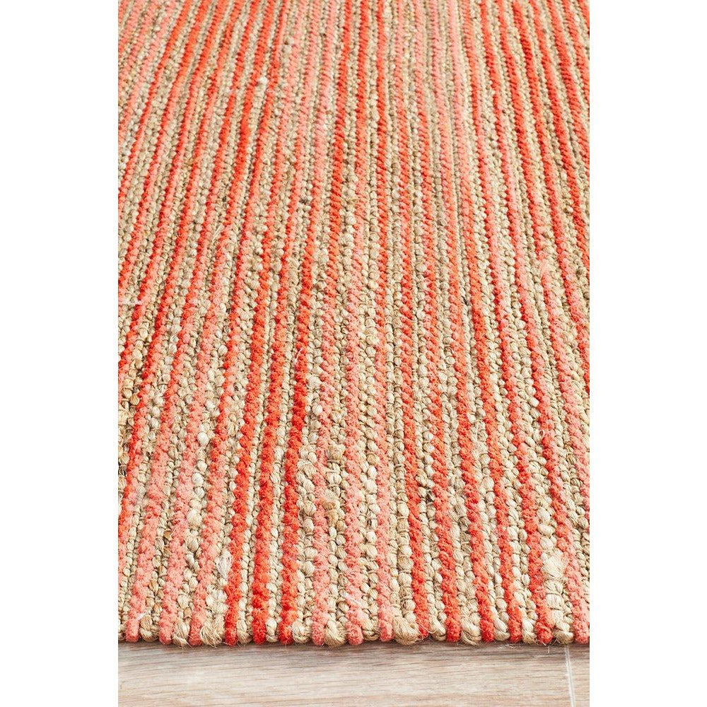 Haba 755 Coral Natural Modern Jute Cotton Rug - Rugs Of Beauty - 4