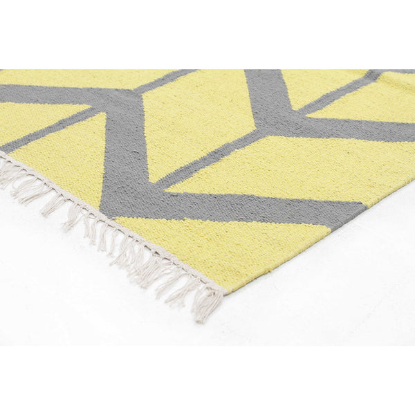 Wexford 721 Yellow Cotton Designer Rug - Rugs Of Beauty - 2