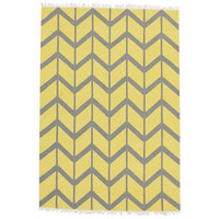 Wexford 721 Yellow Cotton Designer Rug - Rugs Of Beauty - 1
