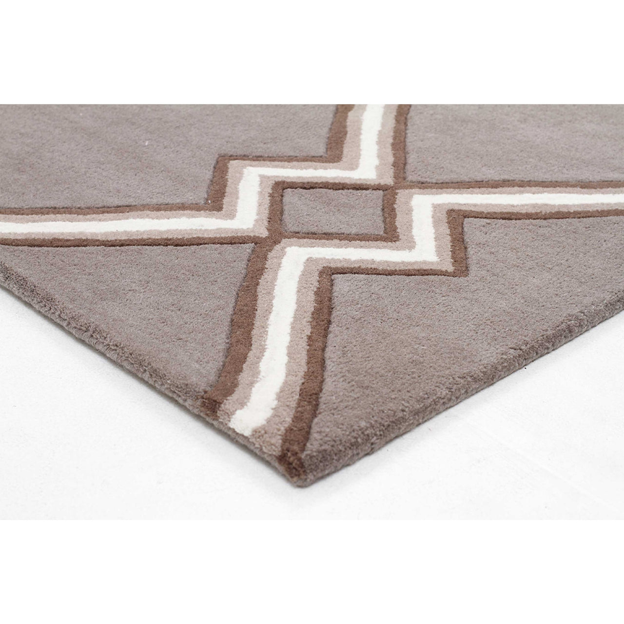  Wexford 722 Taupe Designer Wool Rug - Rugs Of Beauty - 2