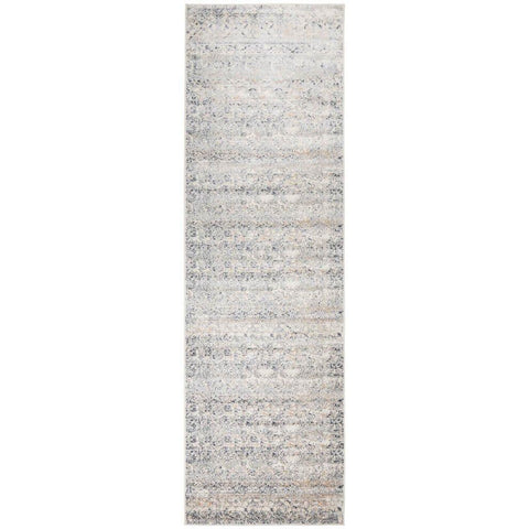 Cebu 757 Blue Faded Traditional Patterned Runner Rug - Rugs Of Beauty - 1